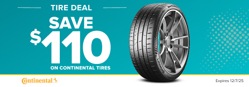 Continental 4 Tire $110 Mail In Rebate 11-07-2025 through 12-07-2025